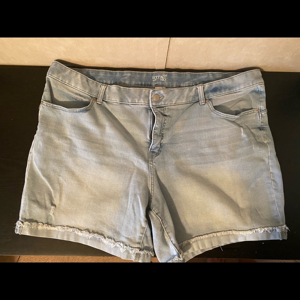 Plus Size Denim Shorts